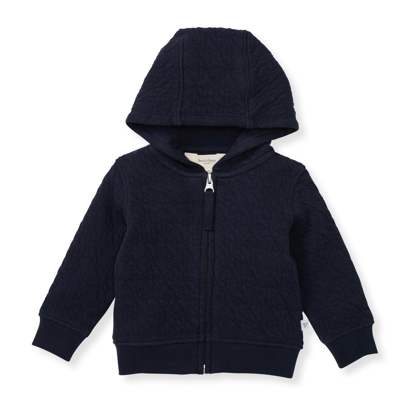 Burt'S Bees Baby Baby Sweatshirts, Lightweight Zip-Up Jackets Hooded Coats, Organic Cotton, Midnight Quited Bee
