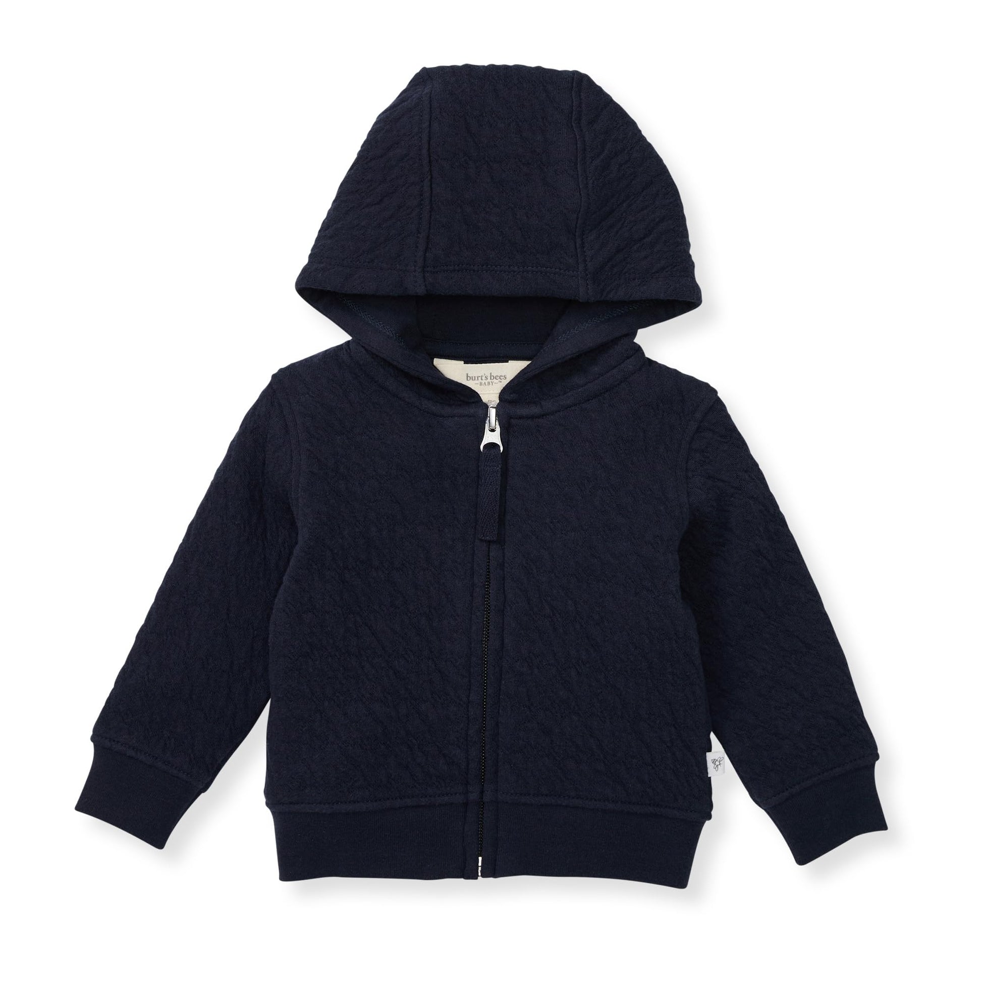 Burt'S Bees Baby Baby Sweatshirts, Lightweight Zip-Up Jackets Hooded Coats, Organic Cotton, Midnight Quited Bee