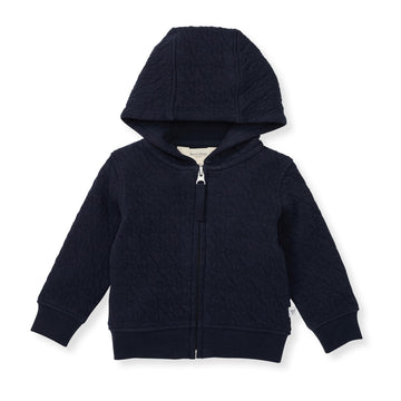 Burt'S Bees Baby Baby Sweatshirts, Lightweight Zip-Up Jackets Hooded Coats, Organic Cotton, Midnight Quited Bee
