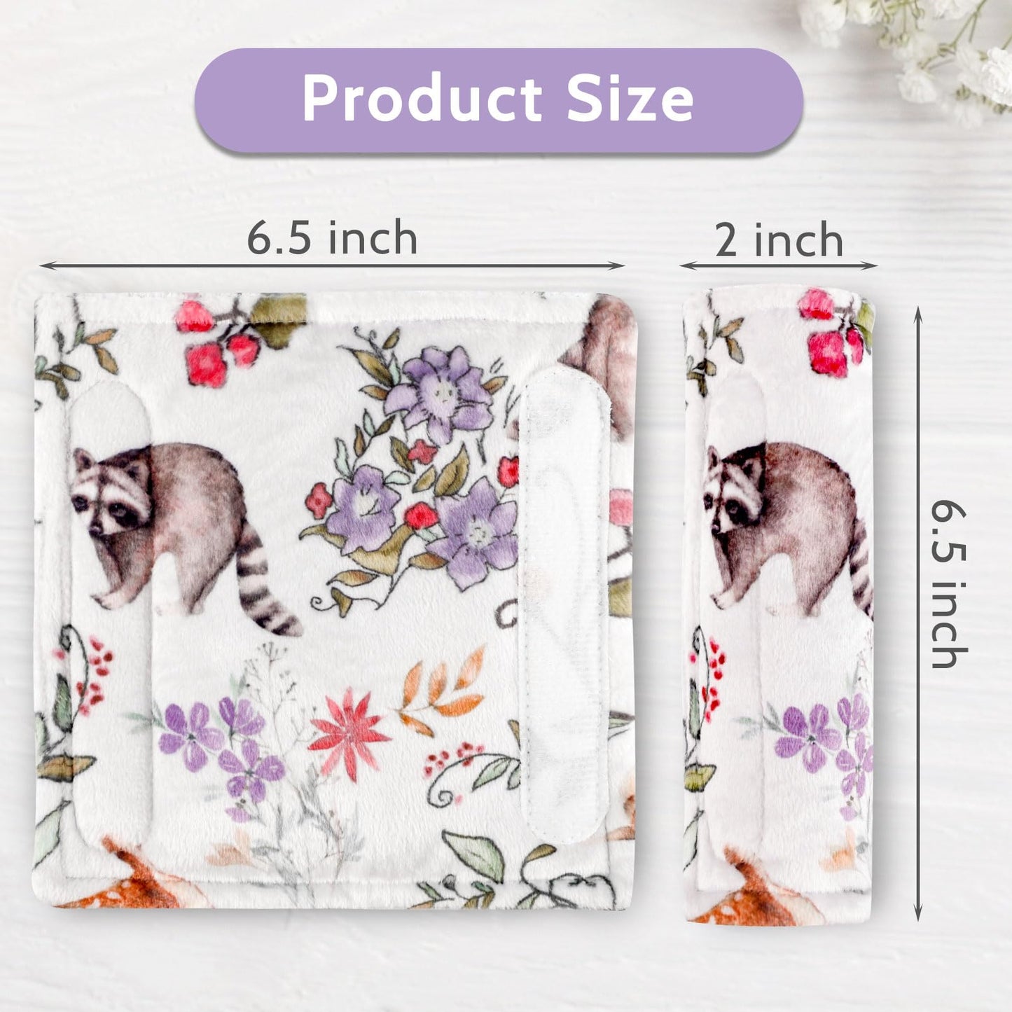 Caruili Car Seat Strap Pads For Babies Kids, Gray Infant Car Seat Strap Covers, Double-Sided Use, Super Soft, Car Seat Shoulder