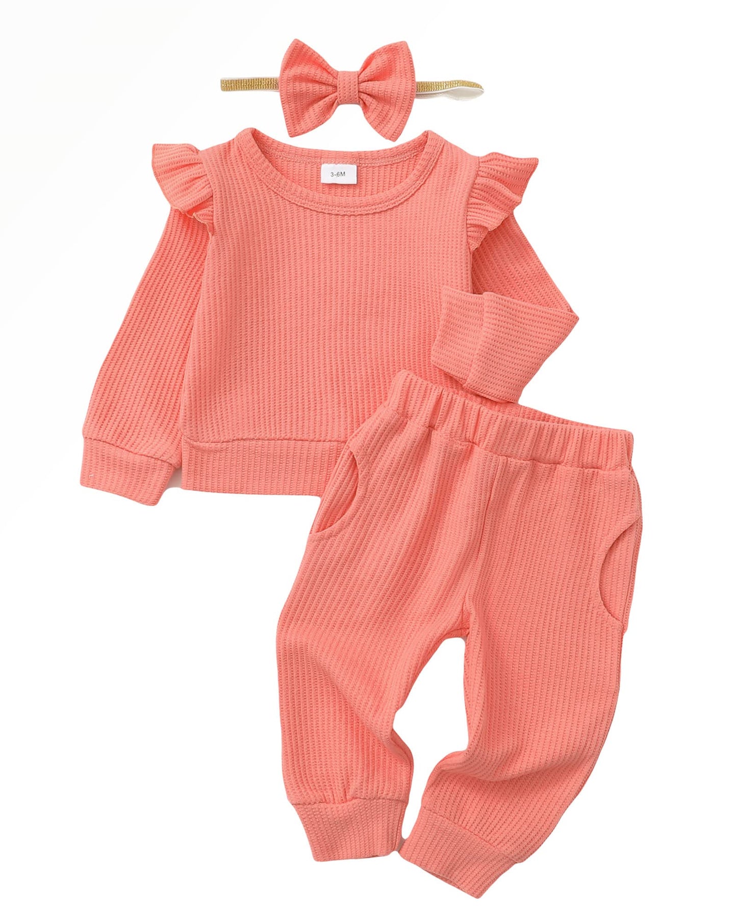 2T Baby Girl Clothes Top Pants Set Cotton Baby Girl Outfit Toddler Baby Girls' Clothing Cute Baby Girl Gifts Pink 3T Girls Cloth