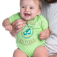 Ann Arbor T-Shirt Co. Ananda Balasana (Happy Baby) | Funny Yoga Pose Mom Dad Parent Infant One Piece-(1Piece, Nb)