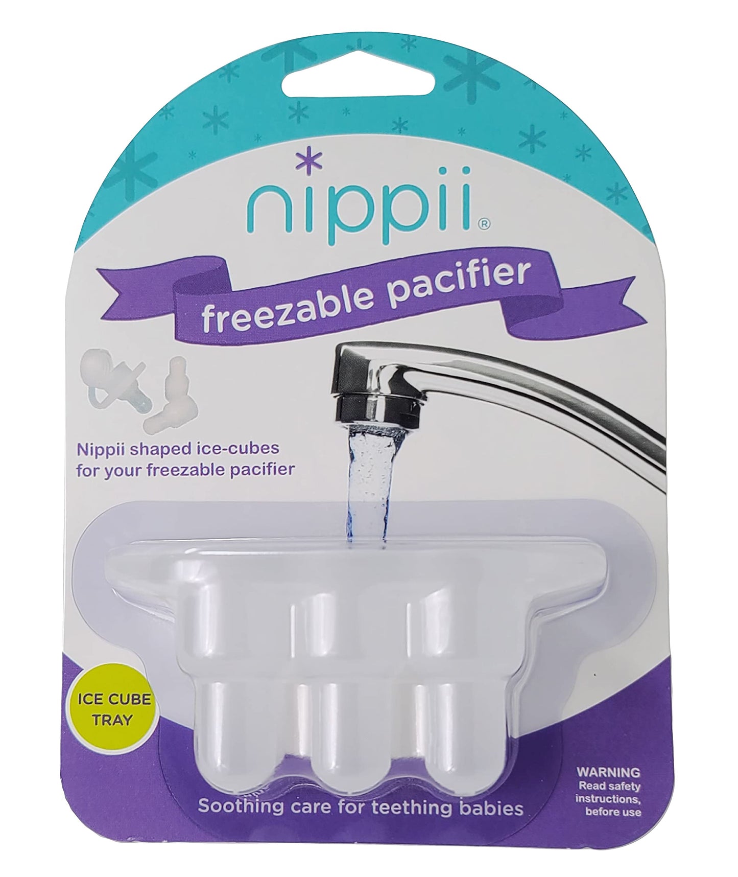 Nippii Ice Cube Tray for Freezable Teether Pacifier - BPA Free Silicone Ice Cube Trays for Freezer - Designed to Fit Nippii Teet