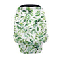 LedBack Green Leaf Stretchy Car Seat Cover for Babies,Nursing Cover Breastfeeding Cover,Soft Breathable Baby Carseat Canopy Nurs