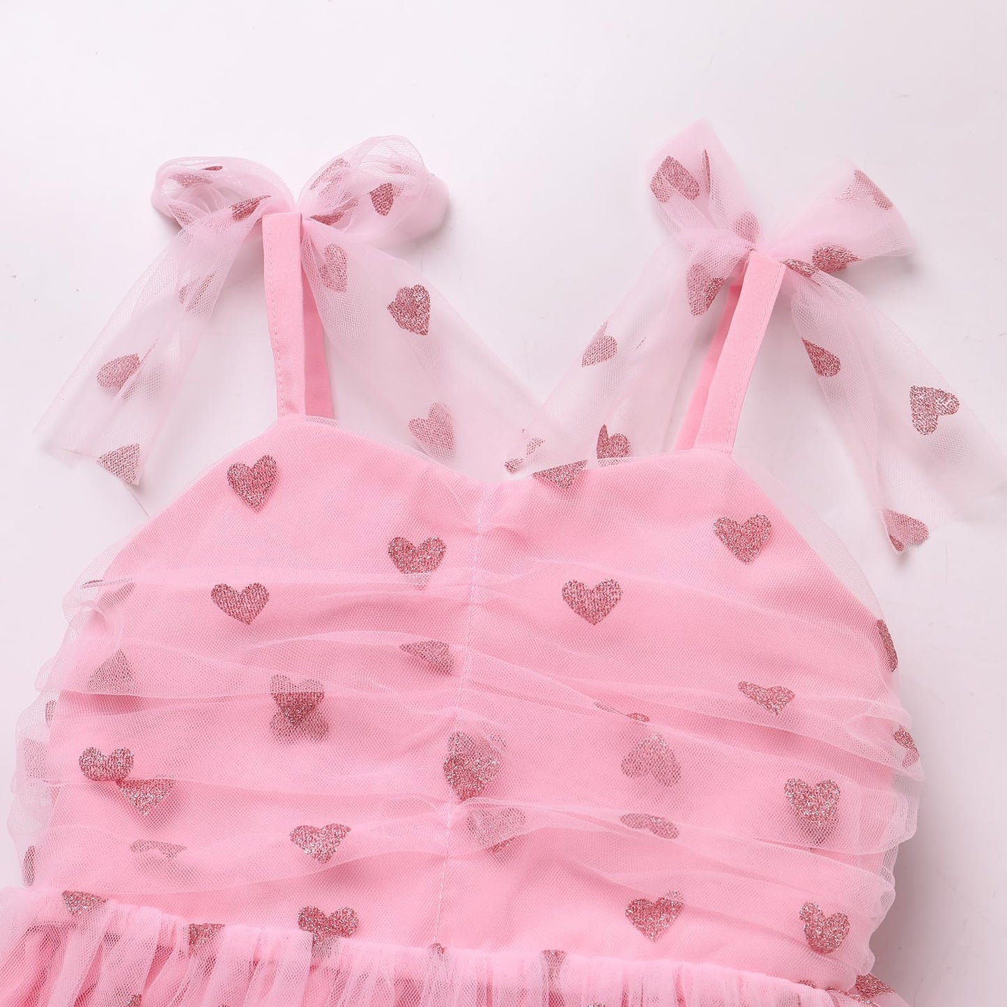 Ibtom Castle Valentine'S Day Dress For Girls Toddler Flower Princess Tutu Tulle Wedding Princess Pageant Prom Formal Special Occ