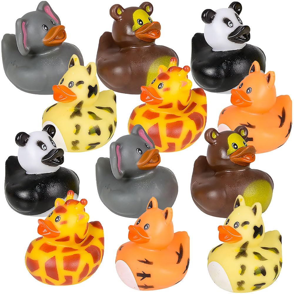 Rhode Island Novelty 2 Zoo Animal Rubber Duckies