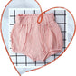 Looly Unisex Baby Girls Boys 3 Pack Cotton Linen Blend Bloomer Shorts (80 (9-12Month), Pink, Color, White)