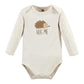 Hudson Baby Unisex Baby Cotton Long-Sleeve Bodysuits, Hedgehog, 3-6 Months
