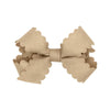 Wee Ones Girls' Classic Grosgrain Hair Bow With Scalloped Edges And Plain Wrap Center On A Weestay Hair Clip, Mini, Oatmeal