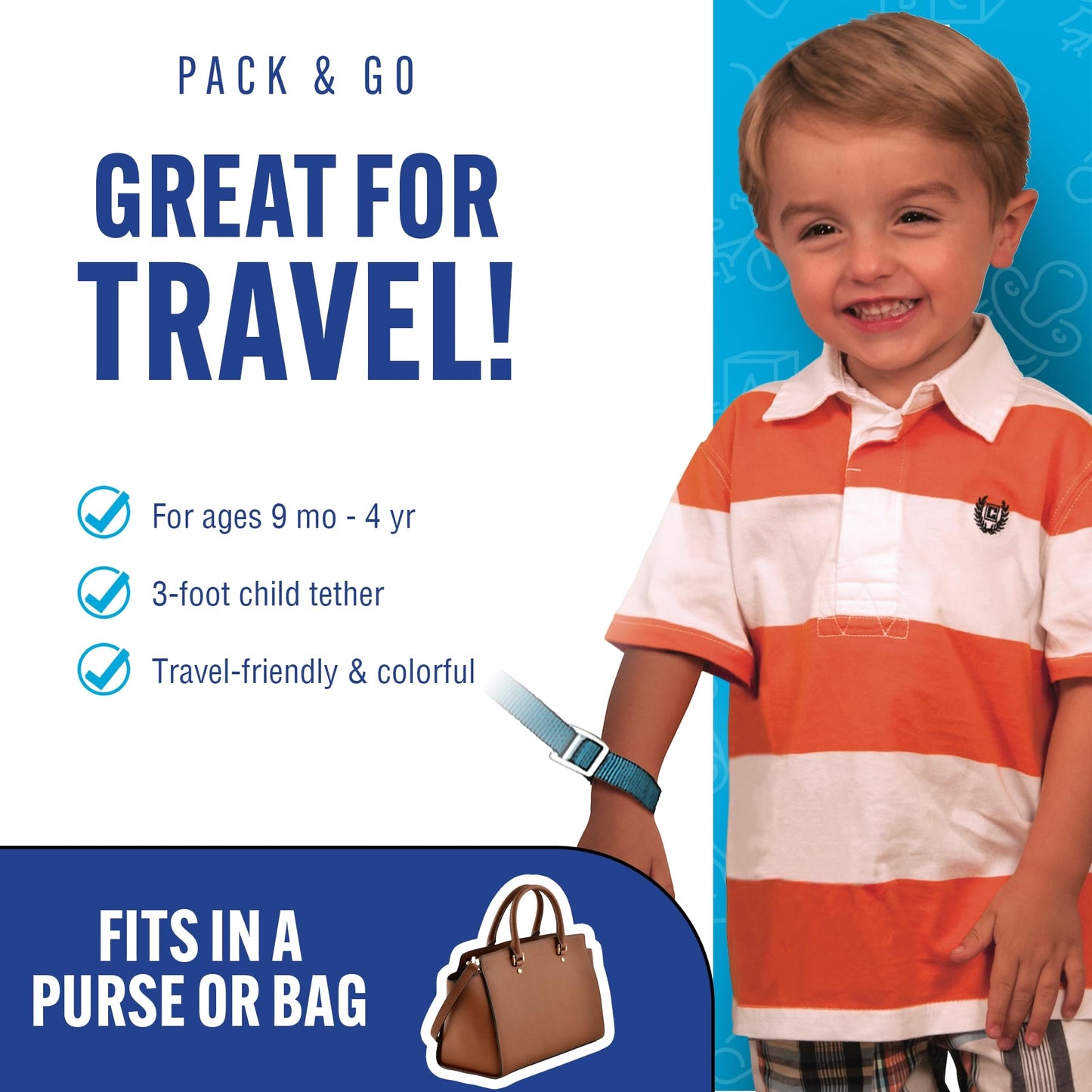 Baby Buddy Toddler Tether, Child Safety Leash, Toddler Travel Essential, Child And Baby Tether Strap For Walking, Safety Walking