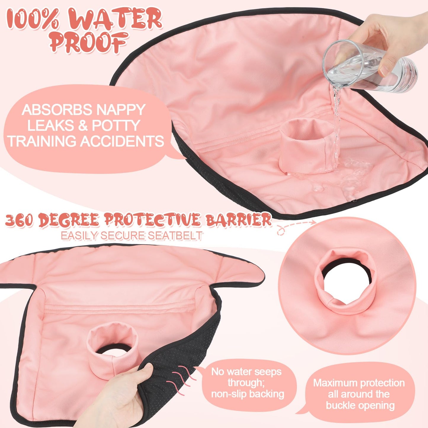 Hunnmingre 2 Pack Floral Car Seat Protector For Potty Training Waterproof Piddle Pad Cover From Spillages Nappy Leaks Toilet Tra