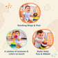 B. toys - Stacking Rings - Textured Ring Stacker for Babies - Early Development Toys - 100% Non - Toxic - Fun & Educational - Gr