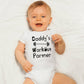 Reaxion Aiden 'S Corner - Mommy 'S Or Daddy 'S Workout Partner Bodysuits - Funny Baby Boy & Girl Clothes (0-3 Months, Dad Charco