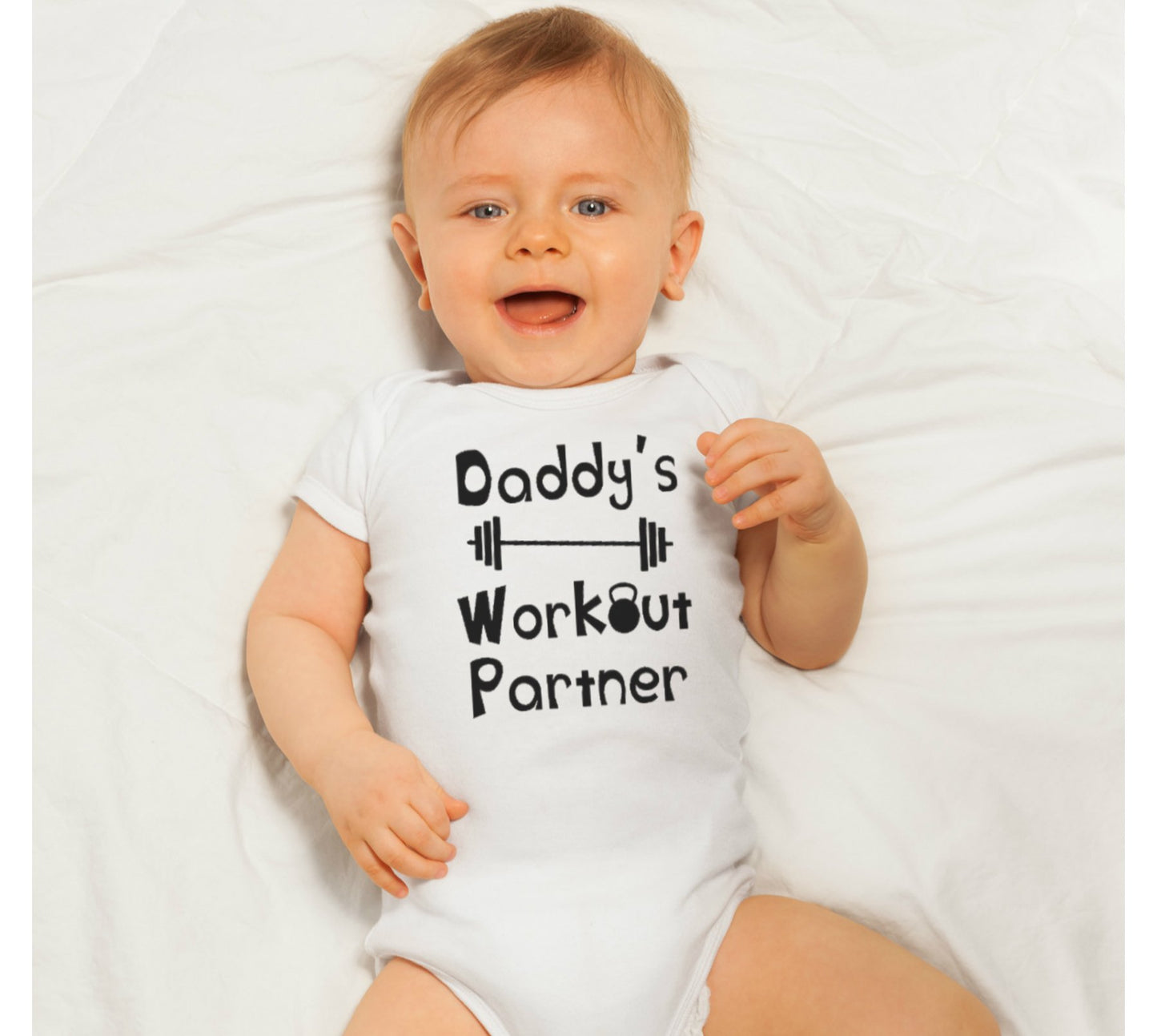 Reaxion Aiden 'S Corner - Mommy 'S Or Daddy 'S Workout Partner Bodysuits - Funny Baby Boy & Girl Clothes (0-3 Months, Dad Charco
