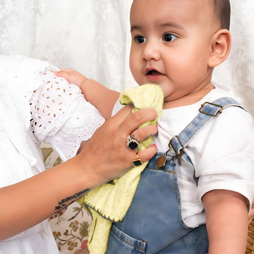 MummaS Touch Puresoft Bamboo Baby Face Towel  Yellow  Pack Of 3 | Ultra Soft & Absorbent | Gentle Bamboo Fiber | 024 Months 