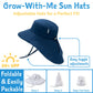 Jan & Jul Grow-With-Me Wide Brim Cotton Girls Sun-Hat For Toddler (L: 2-5 Years, Strawberry)