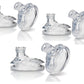 Nuby 6 Count Super Spout No Spill Replacement Spouts, Clear, Fast-flow, BPA Free