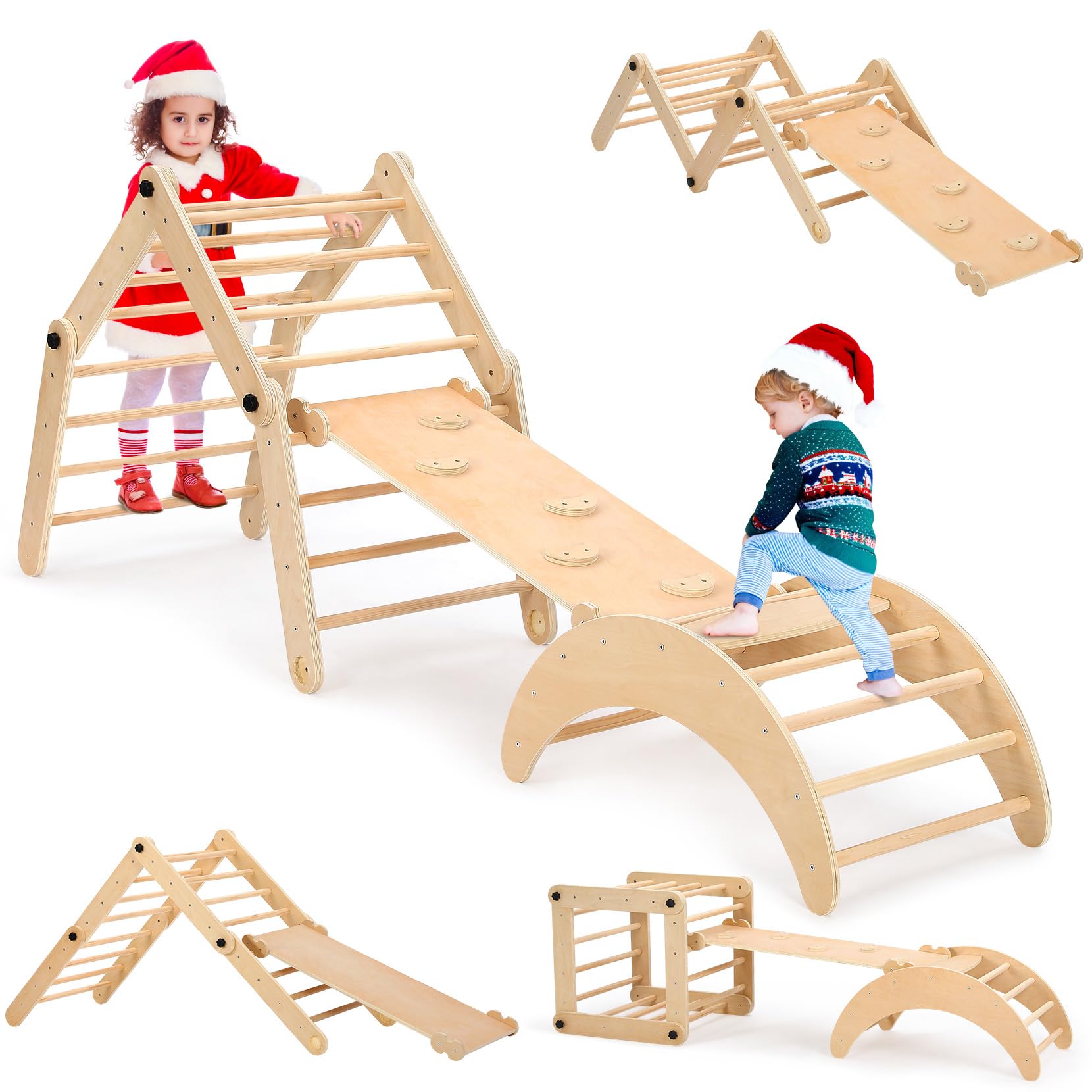 Kidirect Pikler Triangle Set For Toddlers, K3 3 Pcs Climbing Toys For – Cutebaby