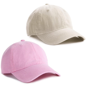 Furtalk Toddler Baseball Hat Kids Boys Girls Adjustable Washed Cotton Baseball Cap With Ponytail