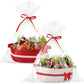 Youyole 2 Pcs Christmas Storage Gift Basket with Gift Bag and Ribbon Xmas Small Storage Basket with Bow and Handles for Nursery 
