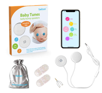 Baby-Bump Headphones - Plays And Shares Music, Sound And Voices To The Womb - Premium Baby Bump Speaker System - Including Bebon