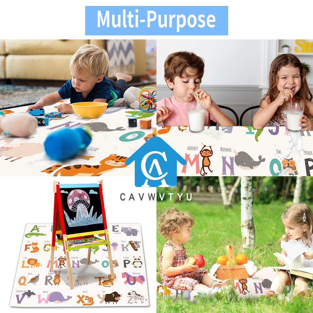 Splat Mat For Under High Chair, 51' Si Anti-Slip Waterproof Multipurpose Splash Mat, Washable High Chair Mat Floor Protection T
