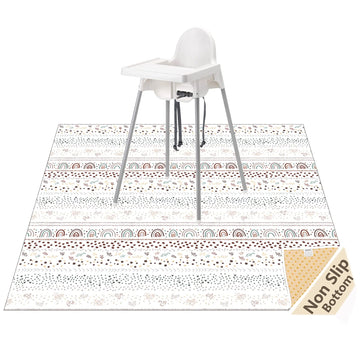 Splat Mat For Under High Chairartscrafts, Womumon Washable Spill Mat Waterproof Anti-Slip Floor Protector Splash Mat, Messy Mat