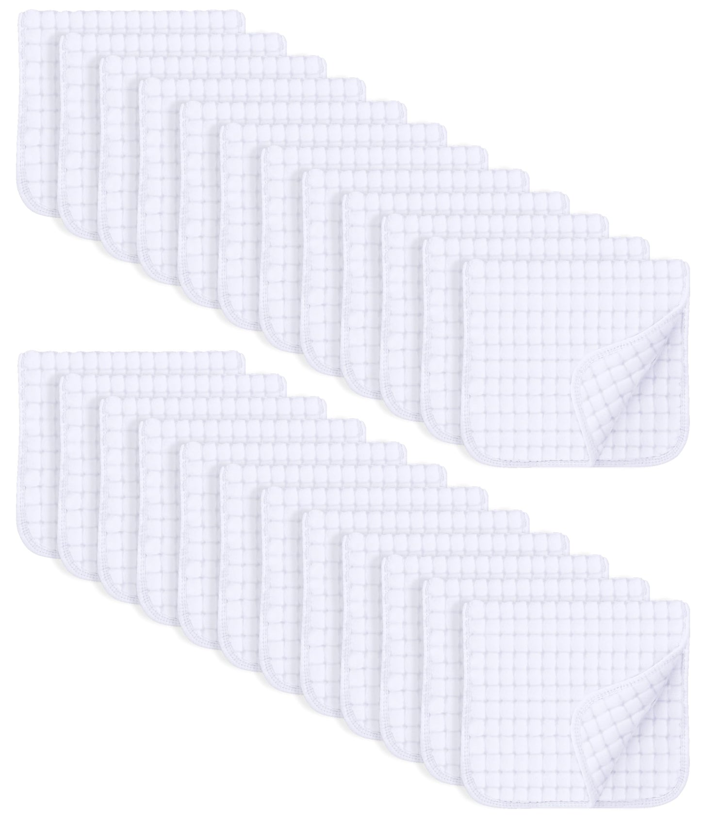 Sweet Dolphin 24 Pack Muslin Burp Cloths Large 100% Cotton Hand Washcloths For Baby - Baby Essentials Extra Absorbent And Soft B