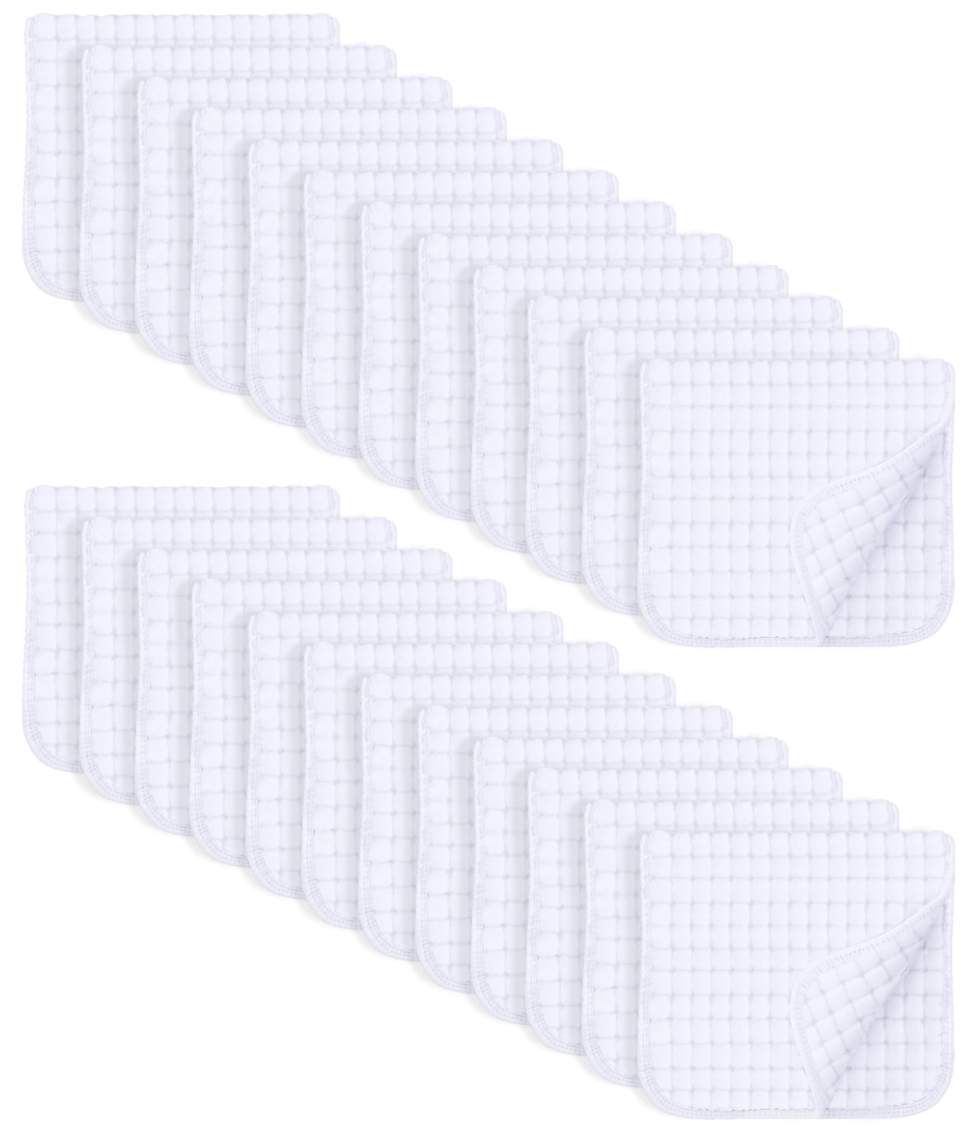 Sweet Dolphin 24 Pack Muslin Burp Cloths Large 100% Cotton Hand Washcloths For Baby - Baby Essentials Extra Absorbent And Soft B