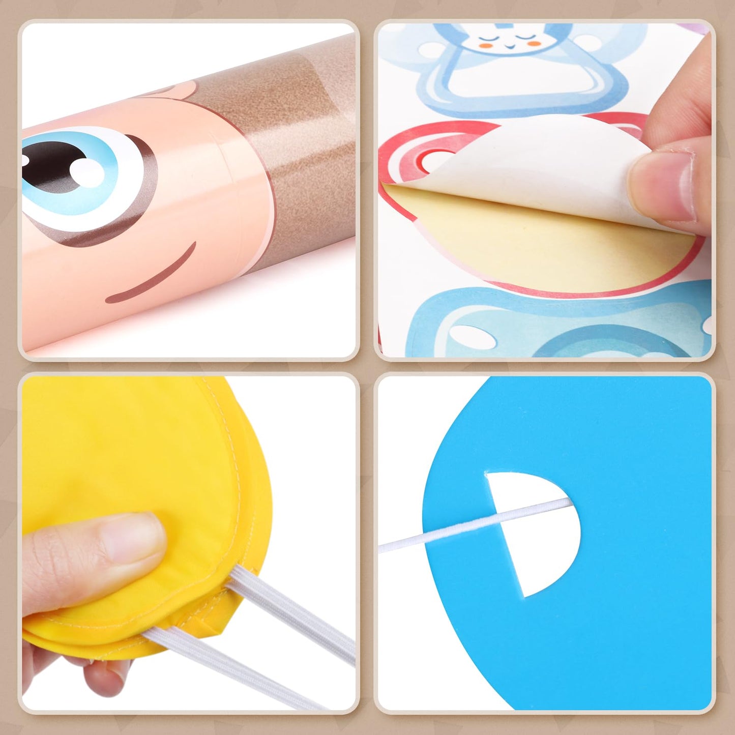 Atiloy Pin The Pacifier On The Baby Game Baby Pacifier Games Poster With 64 Pacifier Stickers For Baby Shower Party Favors, Boys