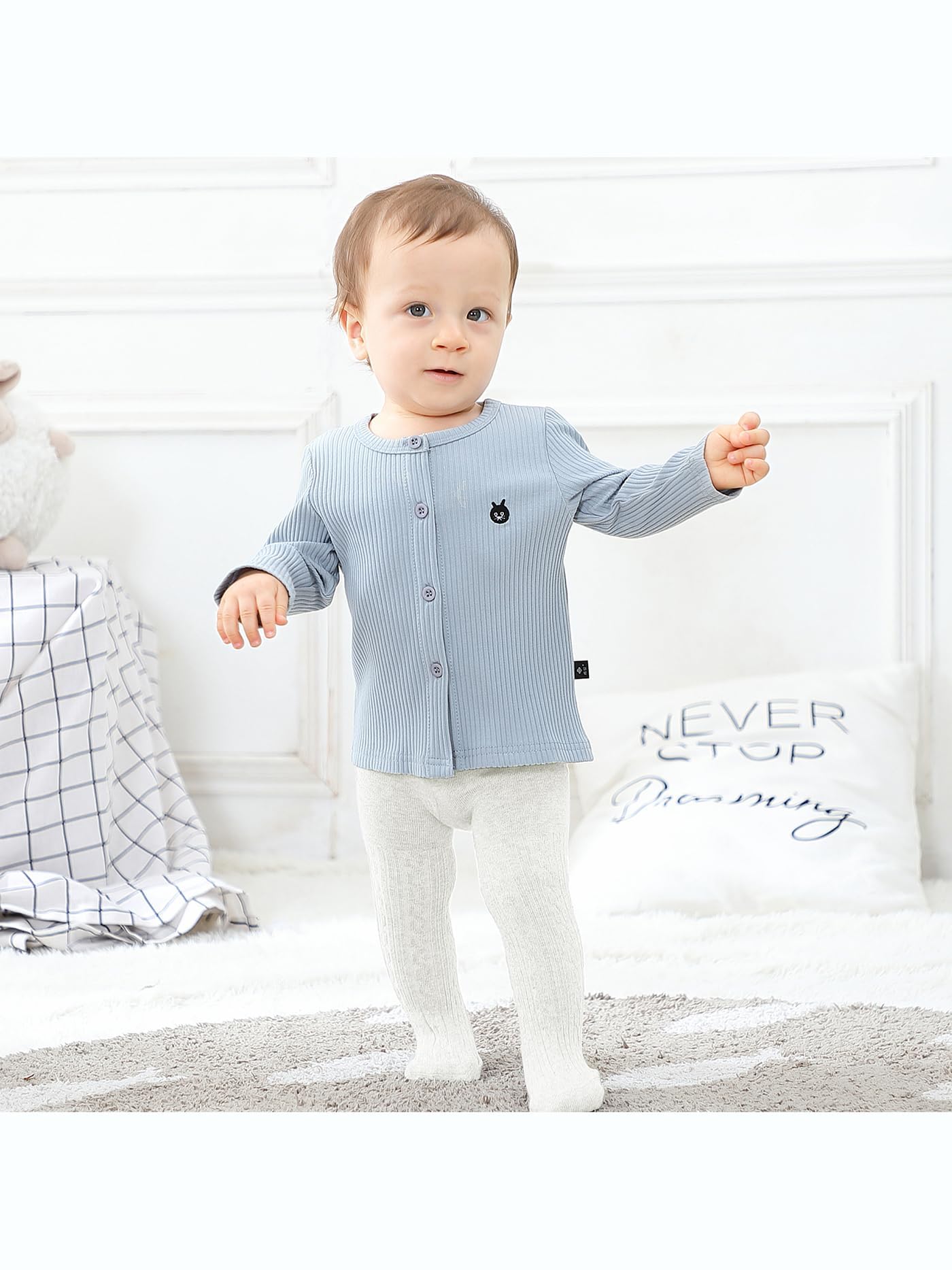 American Trends Baby Girl Tights For Toddler Newborn Infant Tight Warm Cable Knit Baby Leggings Winter Pants Stocking Solid Milk