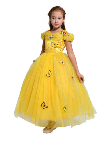 Dressy Daisy Girls Princess Fancy Dress Up Costume Christmas Halloween Outfit Butterfly Size 8-10 Yellow