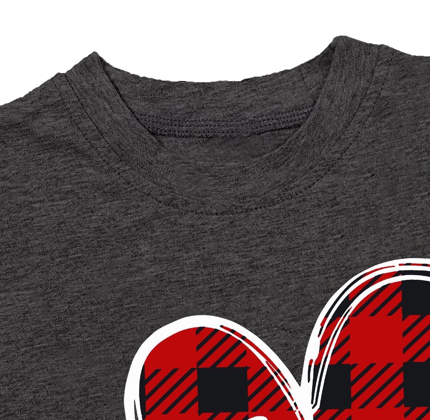 Toddler Valentine'S Day Shirts Boys Girls Love Heart Graphic T-Shirt Valentine Short Sleeve Tee Tops Dark Grey