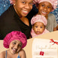 Yanibest 2 Pcs Baby Bonnet Silk Satin Bonnet For Kids Sleeping Cap Curly Natural Hair Silk Bonnets For Girls Boys Infant