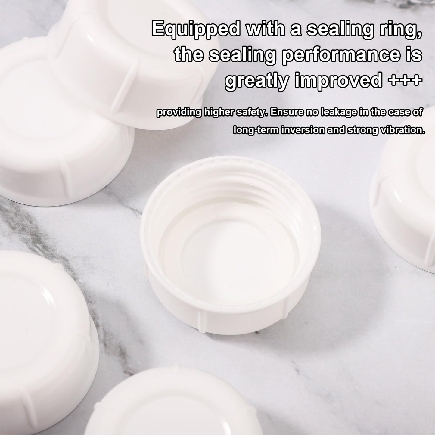 Tinoaly 12Pcs Narrow Baby Bottle Caps For Dr Brown, Medela, Ameda (White, Bpa-Free, Leakproof, Reusable, Dishwasher Safe)