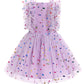 Ibtom Castle Girls Birthday Party Dress Confetti Princess Tulle Dress Toddler Flower Girl Wedding Pageant Dress Spring Easter Bo