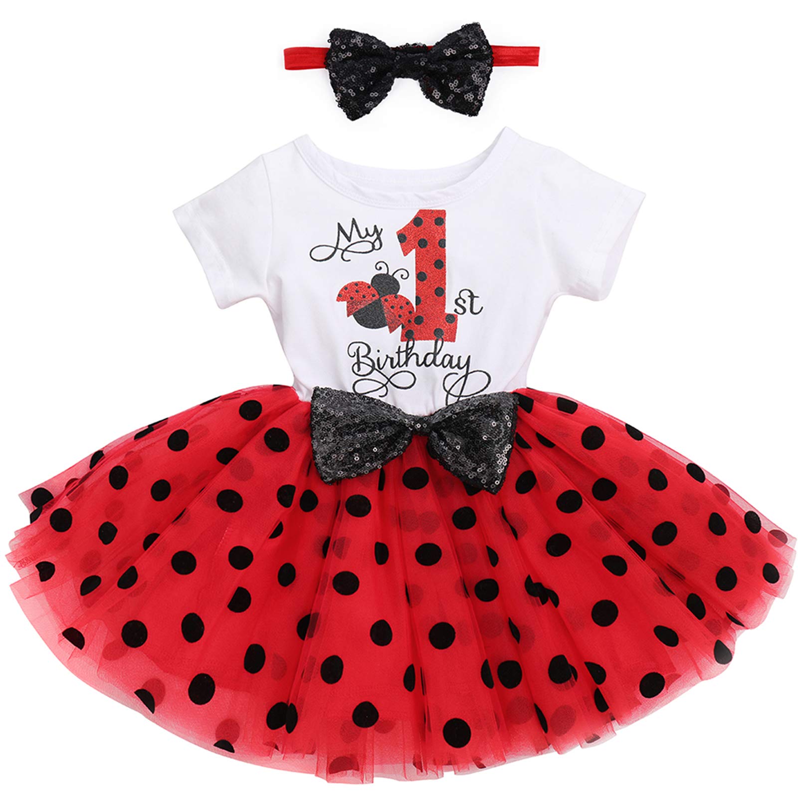 Kids Girl Princess It'S My 1St/2Nd Birthday Party Cake Smash Boutique Outfit Sequin Bow Tie Tulle Tutu Dress Clothes Gold Headba