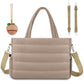KUBYA Diaper Bag Tote, Puffer Diaper Tote Bags for Women Lightweight Travel Work Hospital Baby Bag Crossbody Mommy Bag
