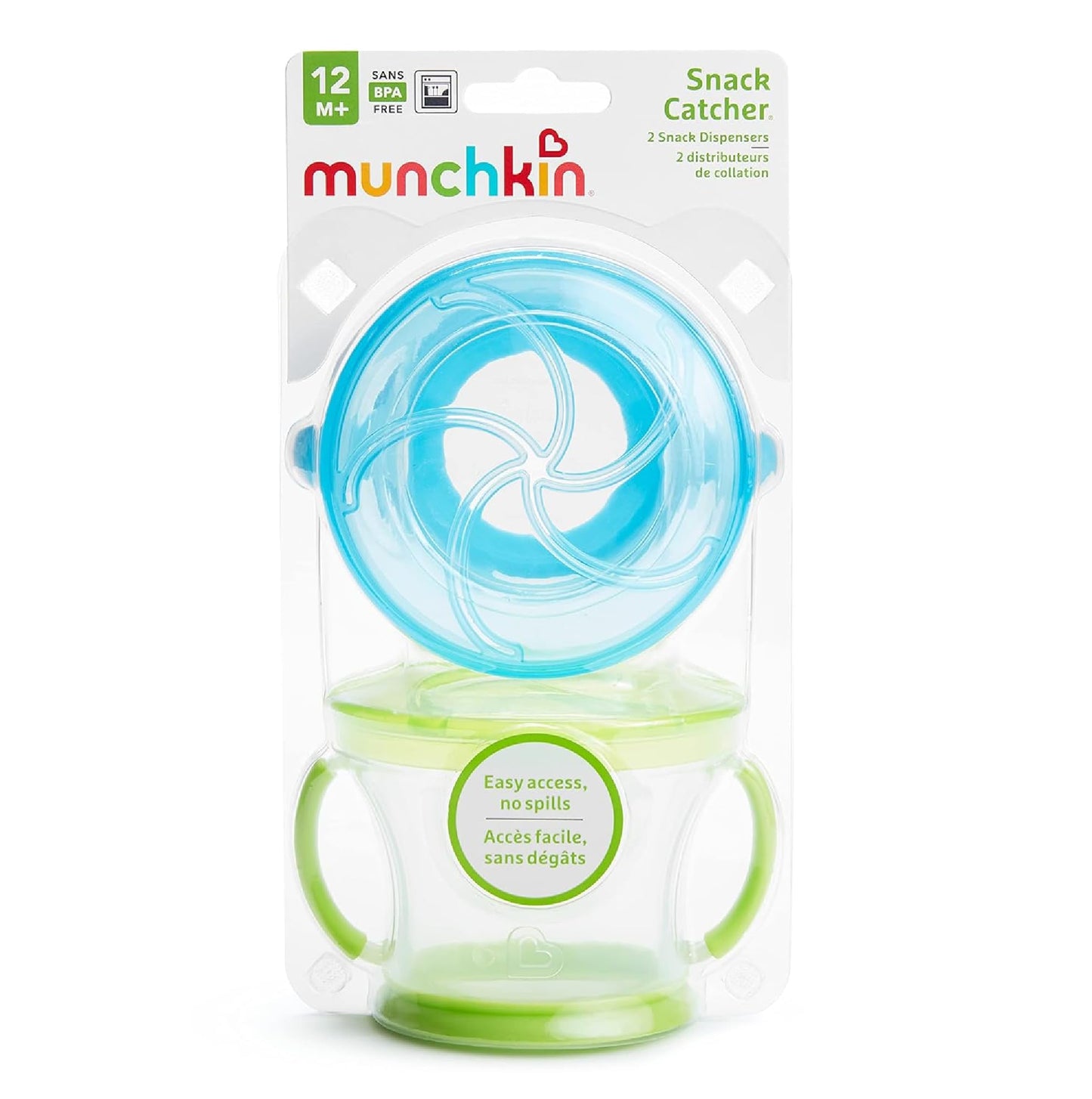 Munchkin Snack Catcher, 9 Ounce, 12+ Months, Color May Vary - 2 Count