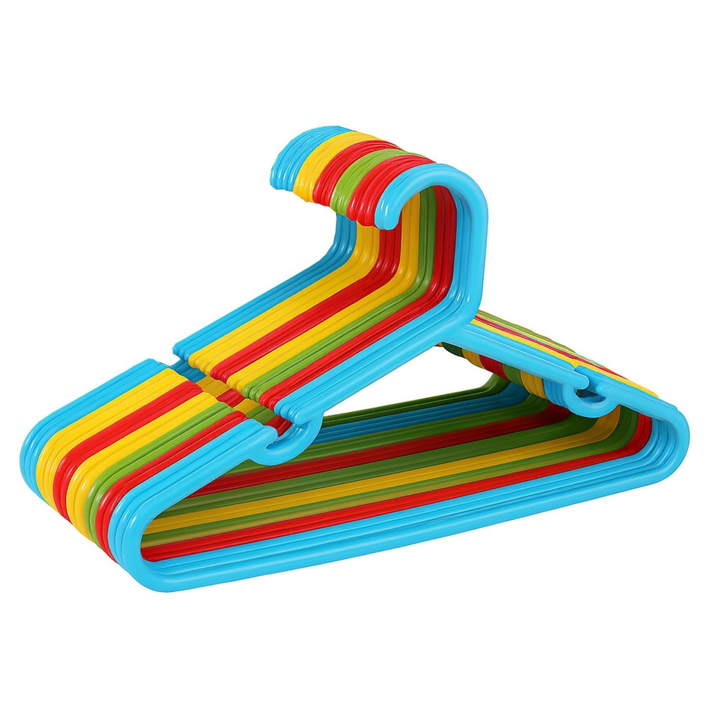 Go Hooked Kids Clothes Hangers With Smooth Finish And NonSlip Grooves Pack Of 15 | Baby Clothes Hanger Wardrobe Storage Organiz