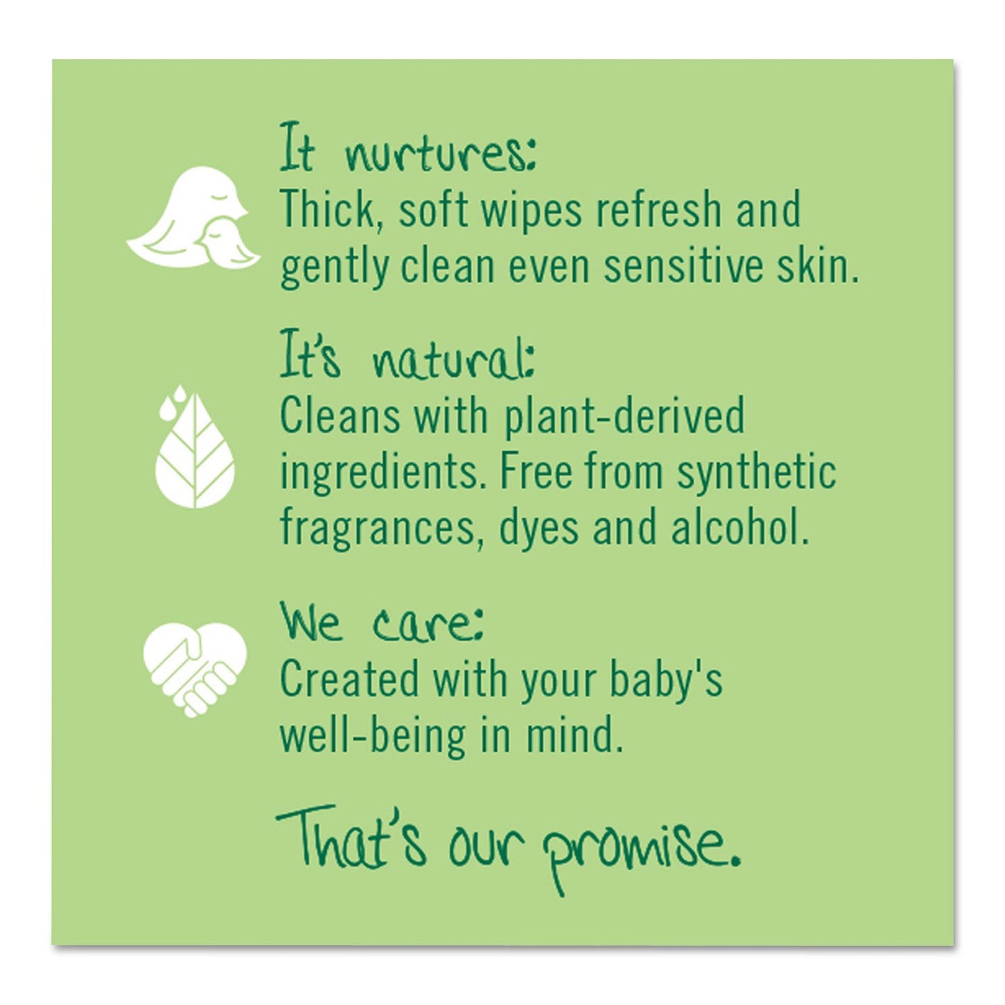 Seventh Generation 34219Ct Free & Clear Baby Wipes, Refill, Unscented, White, 256/Pk, 3 Pk/Ct