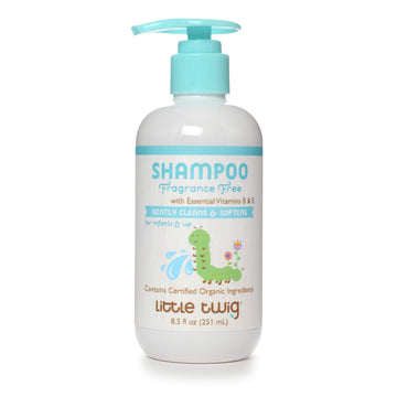 Little Twig Fragrance-Free Shampoo, Hair Shampoo With Natural Plant Derived Formula, Vegan, Gluten-Free, Perfect For Newborns, 8
