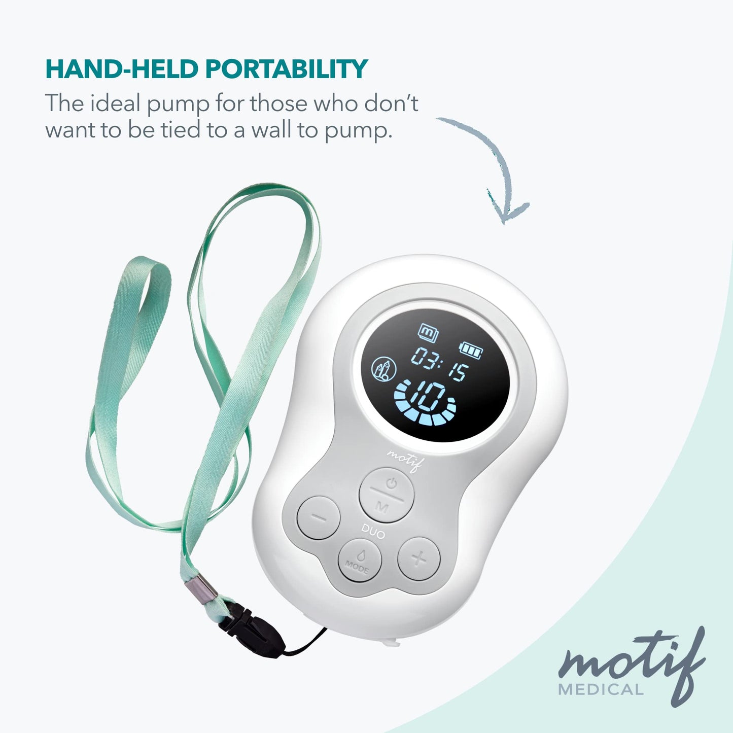 Motif Medical - New & Improved Duo - Portable Double Electric Breast Pump, Easy, On-The-Go Pumping, Ideal For Travel Moms