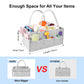 Philorn Diaper Caddy Organizer, Baby Diaper Caddy With Dividers, Car Diaper Caddy, Diaper Caddy For Changing Table,Felt Diaper C