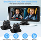 Dual Baby Car Camera For 2 Kids - 6.9Hd Display With Ambient Lighting, Rotatable Night Vision Cameras, Easy Setup, Ideal For Par