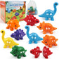 GKDOMS Alphabet Dinosaurs Matching Letters Toy, 26 PCS Double-Sided ABC Dinosaur with Uppercase Lowercase, Match and Snap Fine M