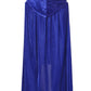 Bigxian Kids Hooded Velvet Cloak Halloween Christmas Cosplay Fancy Cape Blue