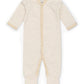 MONICA + ANDY On The Go Baby One Piece, Size 6-9 Months, Cream French Stripe, 100% Organic Baby Clothes for Girls and Boys, Unis