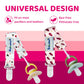 Smlpuame Pacifier Clip Girl,6 Pack Stylish Binky Clips Strap For Baby Girls,Paci Holder With Clip Lightweight Universal Fits Mos