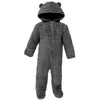 Hudson Baby Unisex Baby Fleece Sleep And Play, Charcoal, 18-24 Months